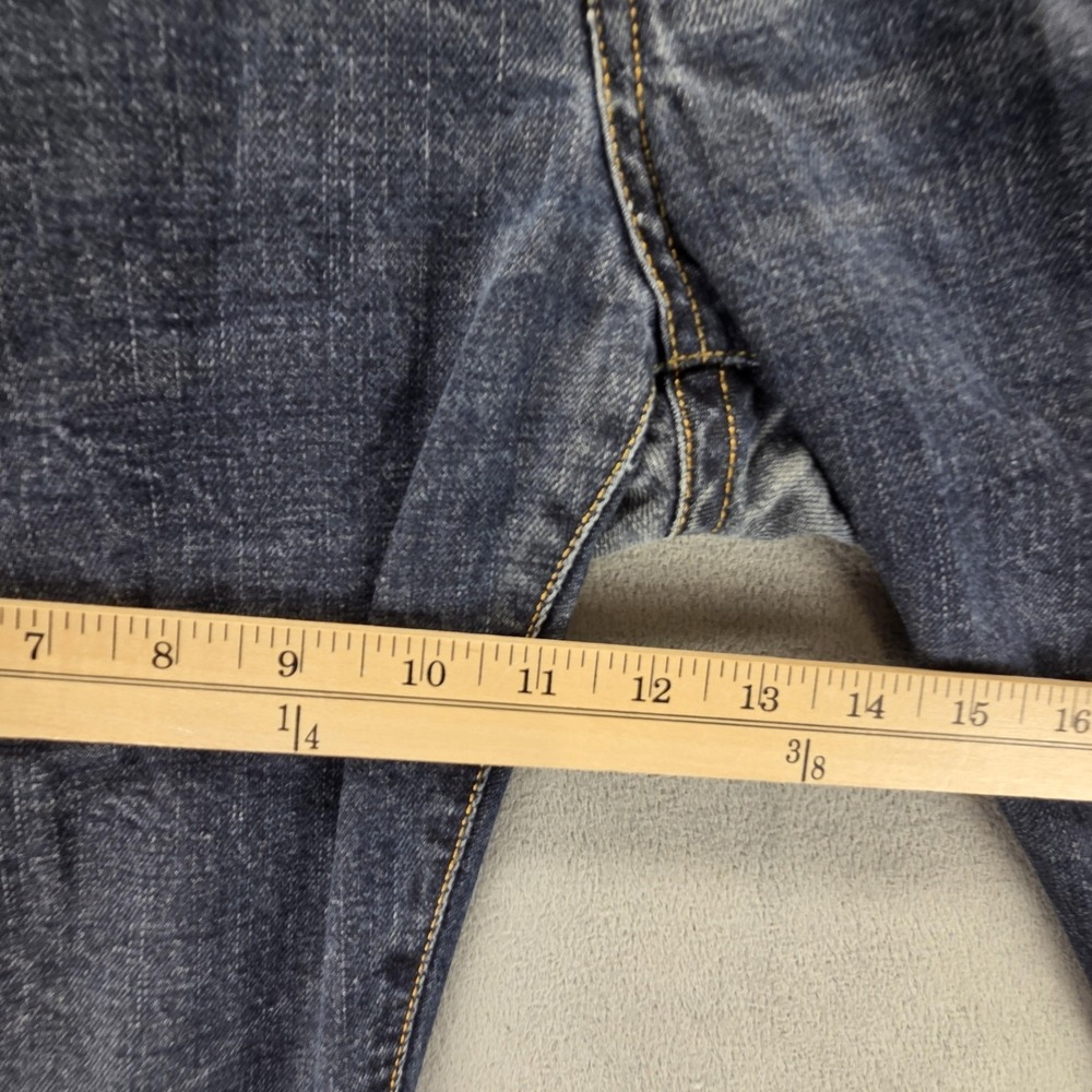 Selvedge Jeans Mens 33x34 Blue Pepe Crunch DLX Button Fly Regular Straight - Picture 6 of 16